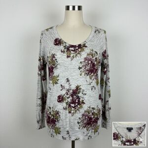 TORRID FLORAL PRINT CASUAL CONTEMPORARY KNIT SWEATER SZ 0 (L/12)